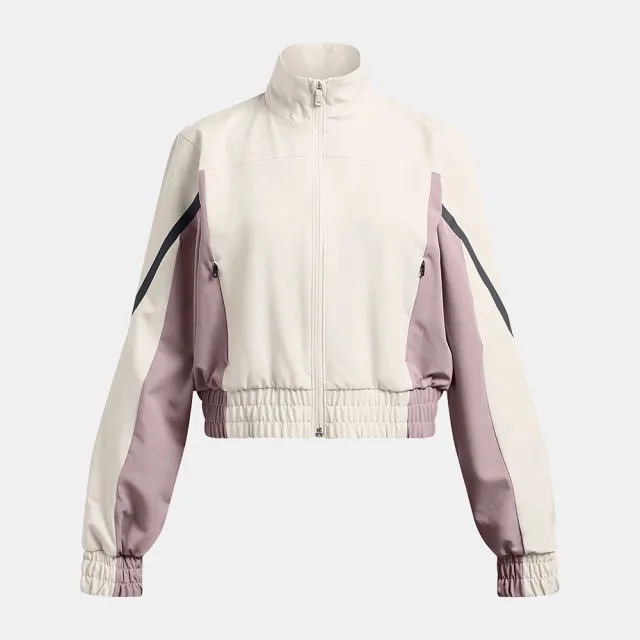 Girls'  Under Armour  Unstoppable Crop Jacket Summit White / Black YXS (48 - 50 in)