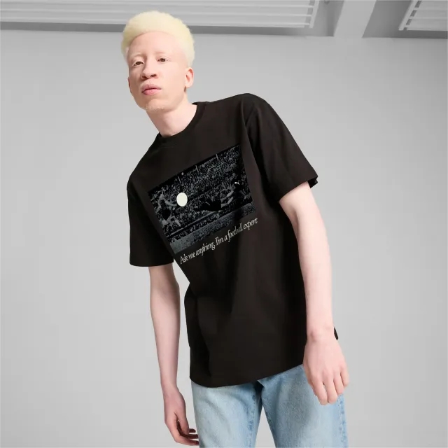 Puma Mens GRAPHICS Football Expert T-shirt - Black Cotton
