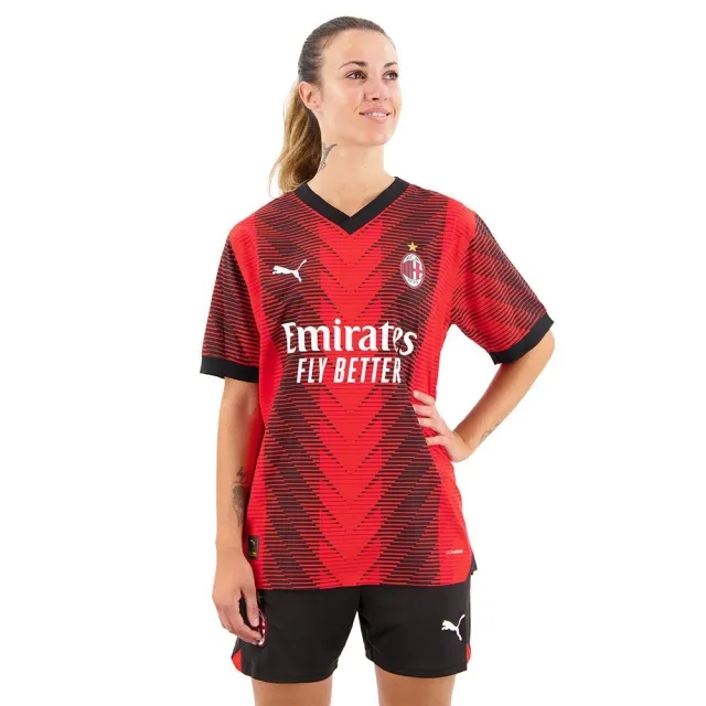 Puma AC Milan Mens SS Player Issue Home Shirt 2023/24