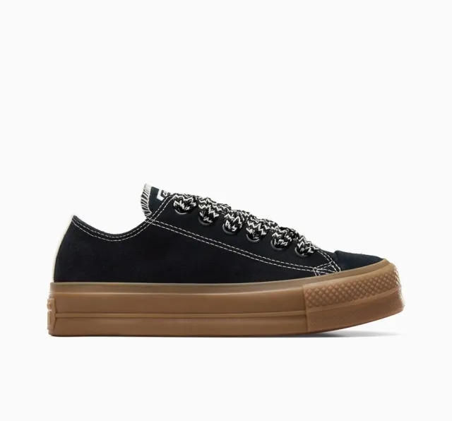 Converse Chuck Taylor All Star Lift Platform Suede - Black, Brown