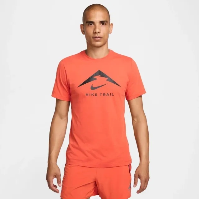 Nike Running T-Shirt Dri-Fit Run Trail - ['Orange']