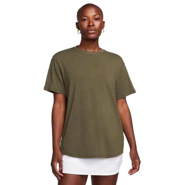 NIKE One Relaxed Dri-FIT Short-Sleeve Top - Cargo Khaki/Black - XL