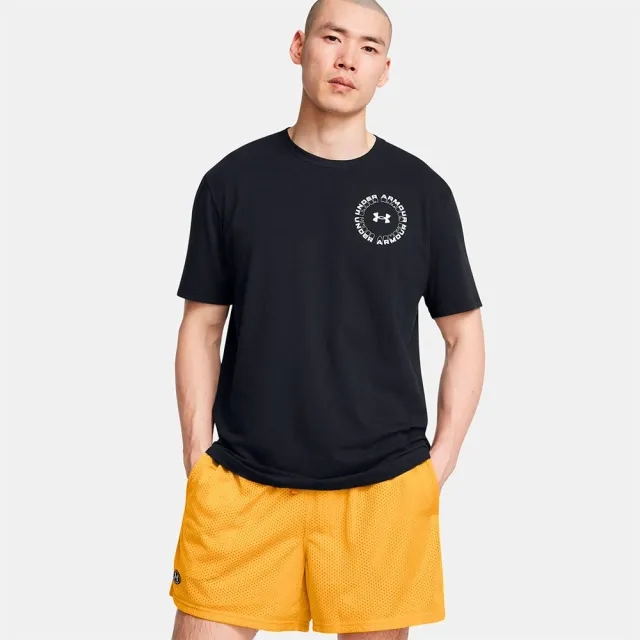 Men's  Under Armour  Radial Wordmark Short Sleeve Black / White S