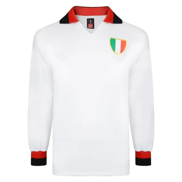 Score Draw AC Milan Mens SS Home European Cup Final Shirt 1963/64