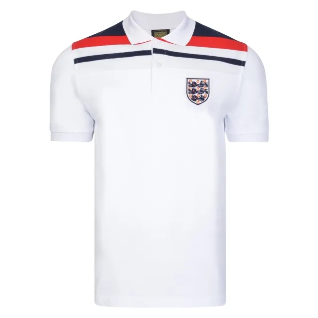Score Draw England 1982 Empire White Polo shirt