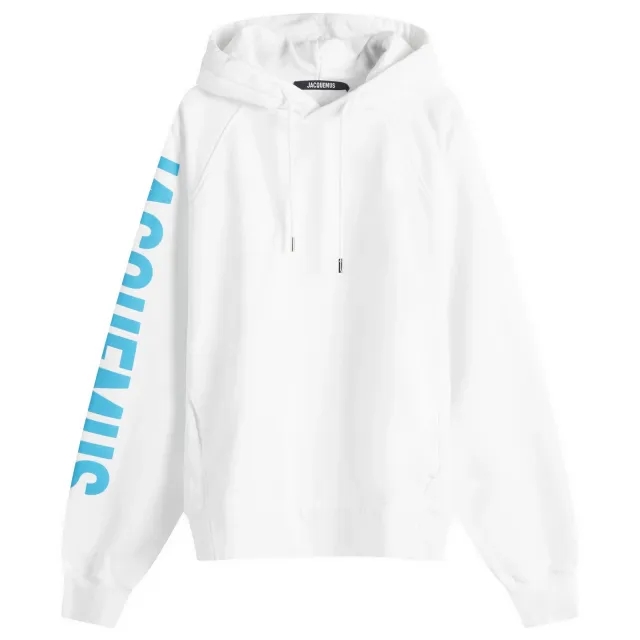 Jacquemus Men's Typo Hoodie White