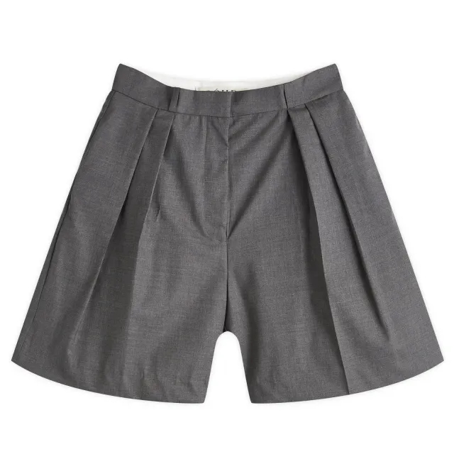 Róhe Women's Tailored wide leg shorts Dark Grey Melange