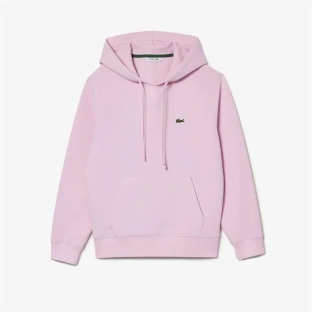 Lacoste Relaxed Fit Piqué Hoodie - Reseda Pink
