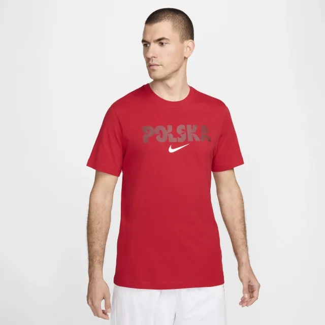 Poland Crest Men's Nike Football T-Shirt - Red - Cotton