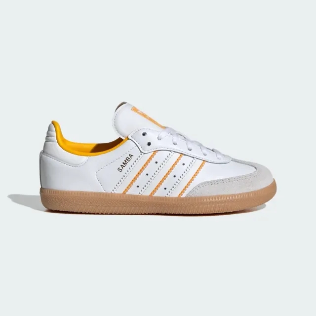 adidas white & yellow samba og Junior trainers