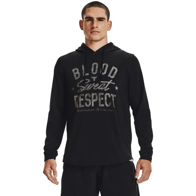 Sweatshirt Under Armour Project Rock Terry Bsr Hoodie Black S
