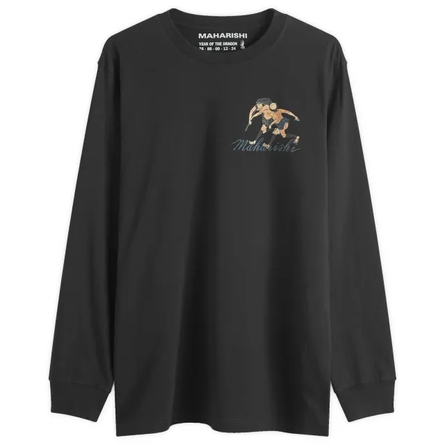END. x Maharishi Men's Hikyaku Courier Long Sleeve T-Shirt Black