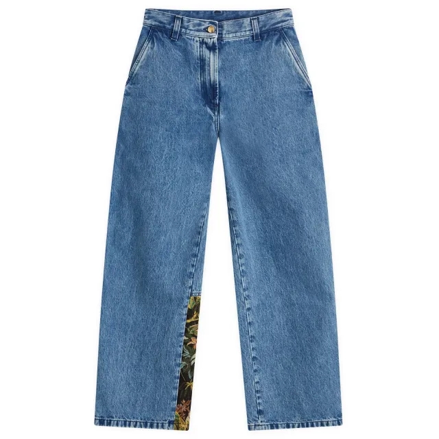 Palm Angels Women's Jungle Baggy 5 Pockets Blue/Green