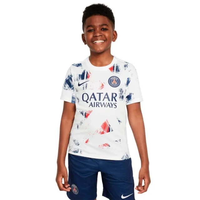 Nike Paris Saint Germain Kids SS Pre-Match Home Shirt 2024/25