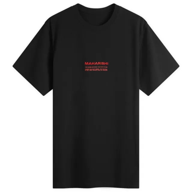 END. x Maharishi Men's 23Rd Shield Embroidered T-Shirt Black
