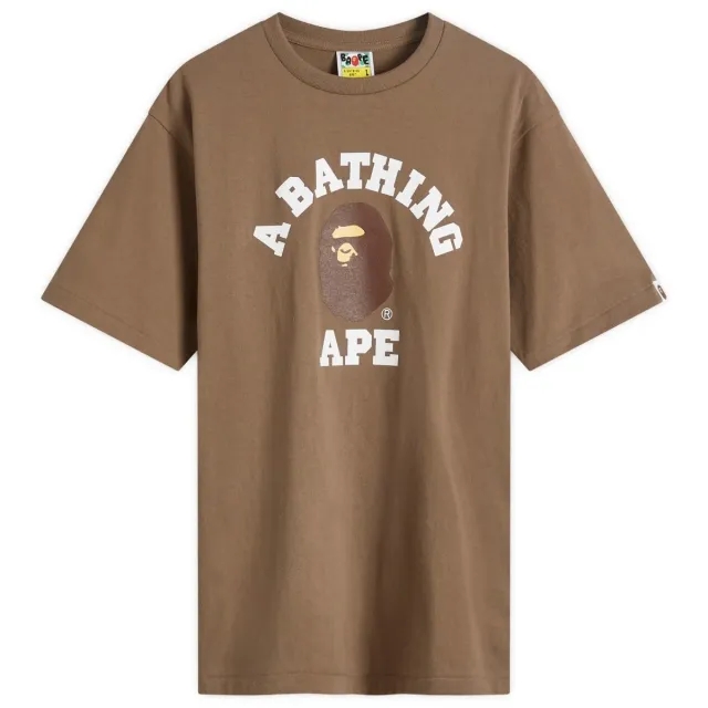 A Bathing Ape Men's College T-Shirt Brown