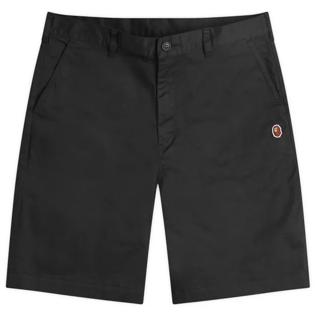 A Bathing Ape Men's One Point Chino Shorts Black