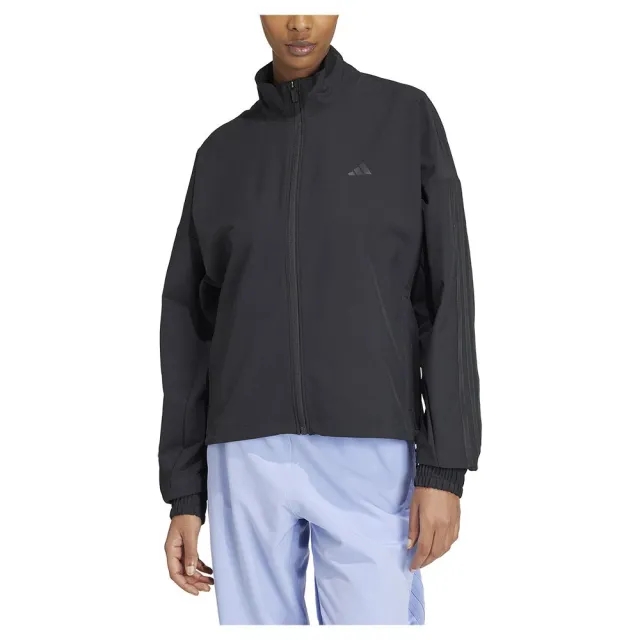 Adidas Pacer All Gym Tonal 3 Stripes Woven Tracksuit Jacket  - Black