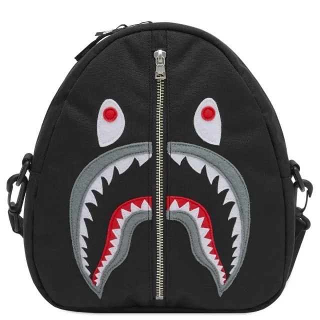 A Bathing Ape Shark Shoulder Bag Black