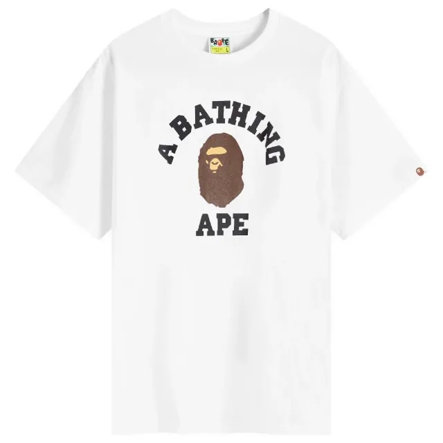 A Bathing Ape Men's College T-Shirt White