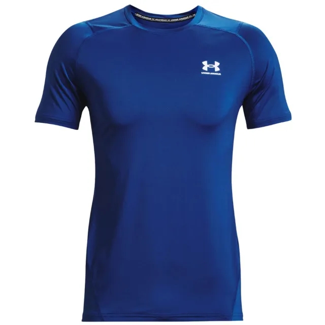 Under Armour Men's HeatGear® Fitted Short Sleeve Tech Blue / White XXL