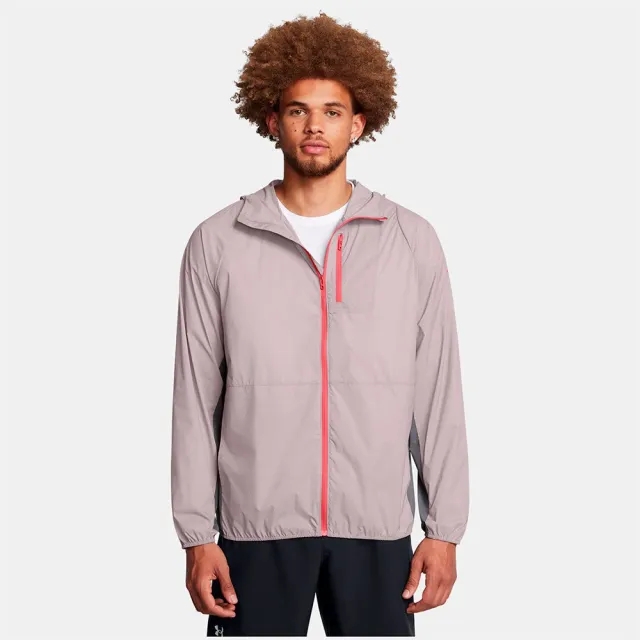 Men's  Under Armour  Launch Lightweight Jacket Tetra Gray / Castlerock / Racer Red M