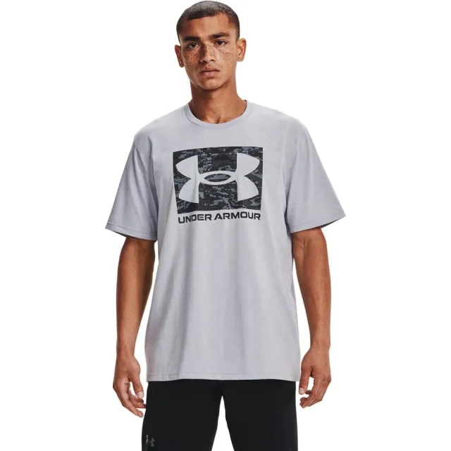Men's  Under Armour  ABC Camo Boxed Logo Short Sleeve Mod Gray Light Heather / Black XXL