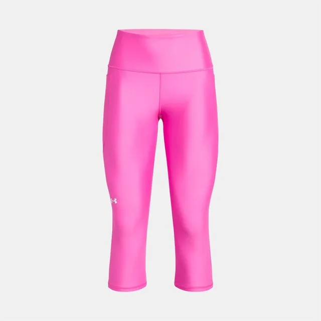Under Armour Women's HeatGear® No-Slip Waistband Capris Vivid Magenta / White M