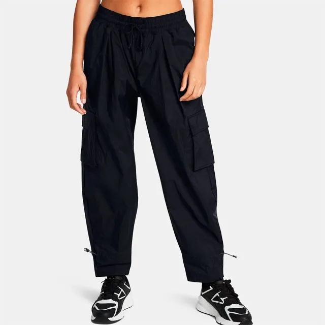 Women's  Under Armour  Crinkle Woven Pants Black / Black M