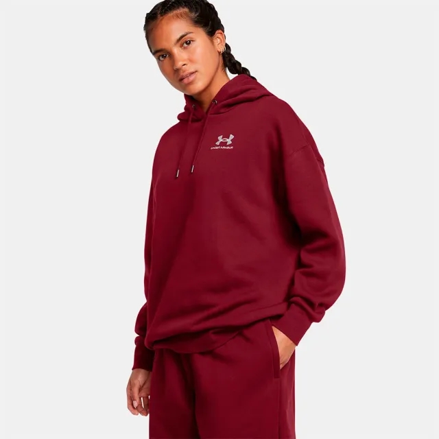 Under Armour  Icon Fleece Women's Oversized Hoodie Cardinal / White XS