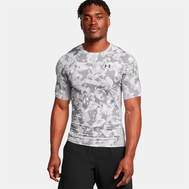 Under Armour Men's HeatGear® Printed Short Sleeve Mod Gray / Black S