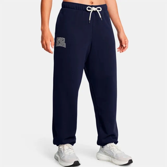 Women's  Under Armour  Icon Heavyweight Terry Oversized Pants Midnight Navy / Summit White XS