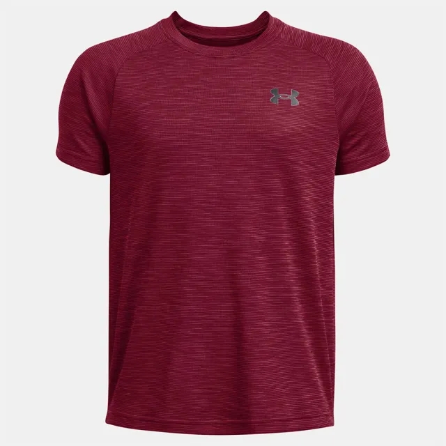 Boys'  Under Armour  Tech™ Textured Short Sleeve Cardinal / Black YXL (63 - 67 in)