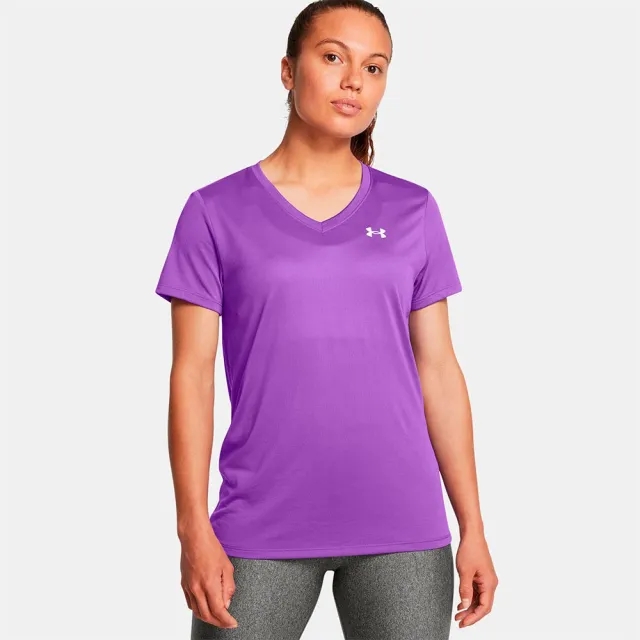 Women's  Under Armour  Tech™ V-Neck Short Sleeve Lavish / White S