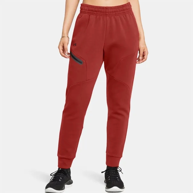 Women's  Under Armour  Unstoppable Fleece Joggers Earthen Orange / Black XS