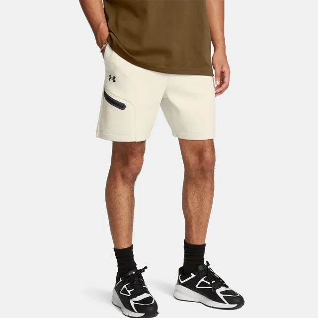 Men's  Under Armour  Unstoppable Fleece Shorts Summit White / Black XXL