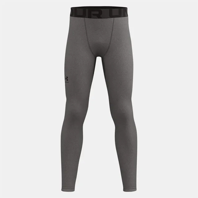 Under Armour Boys' ColdGear® Leggings Charcoal Light Heather / Black YXL (63 - 67 in)