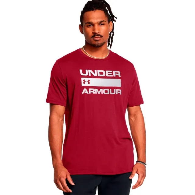 Men's  Under Armour  Team Issue Wordmark Short Sleeve Cardinal / Dark Maroon M