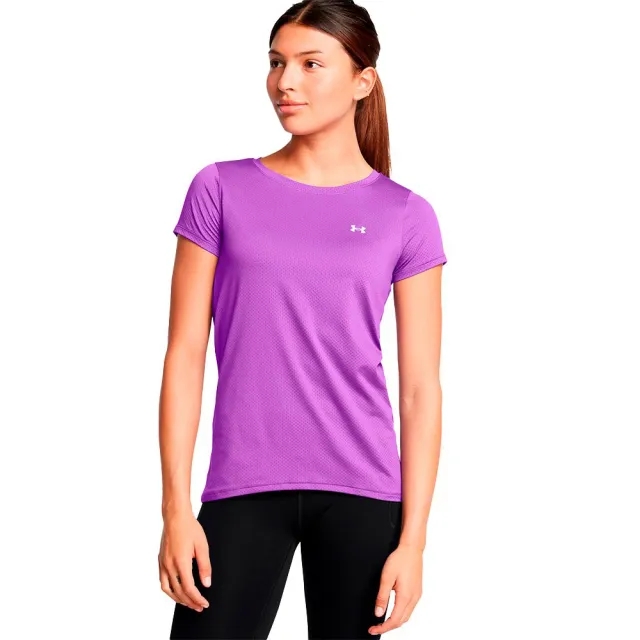 Under Armour Women's HeatGear® Armour Short Sleeve Lavish / White S