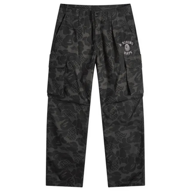 A Bathing Ape Men's Asia Camo Army Pants Black