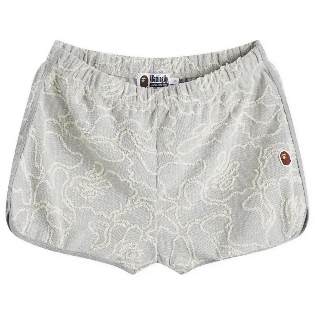A Bathing Ape Women's Neon Camo Jacquard Shorts Grey