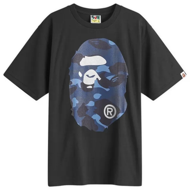 A Bathing Ape Men's Camo Big Ape Head T-Shirt Black/Navy