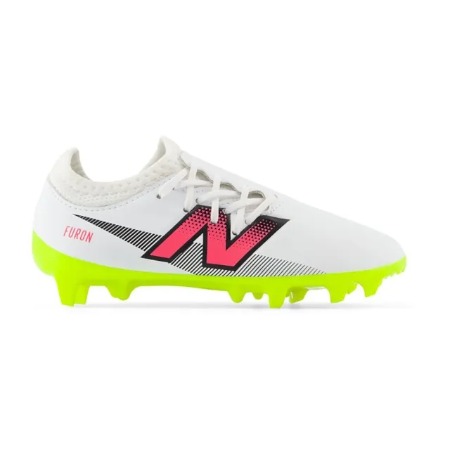 New Balance Furon V7 Dispatch Fg - White/Purple/Volt Kids - ['White']