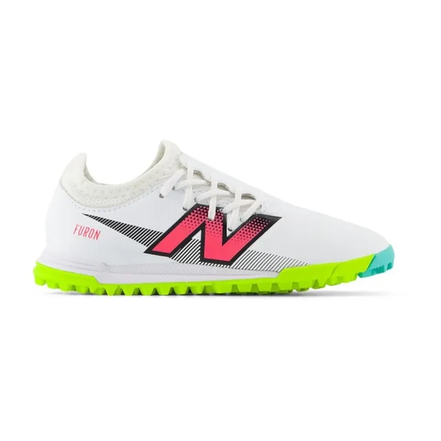 New Balance Furon V7 Dispatch Tf - White/Purple/Volt Kids - ['White']