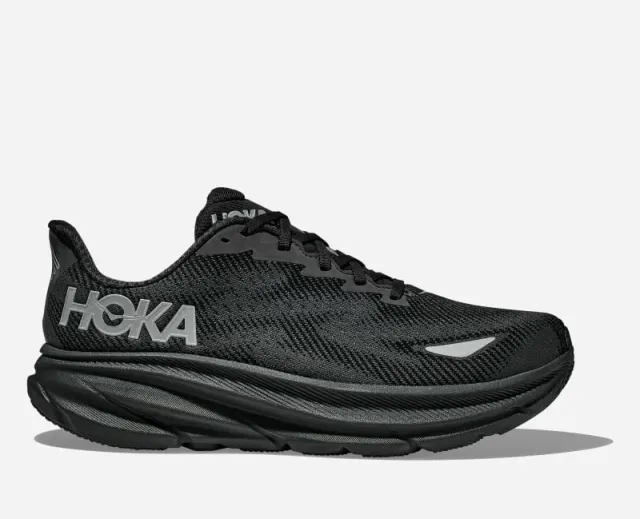 Hoka One One Hoka Men's Clifton 9 Gore-Tex Road Running Shoes In Black