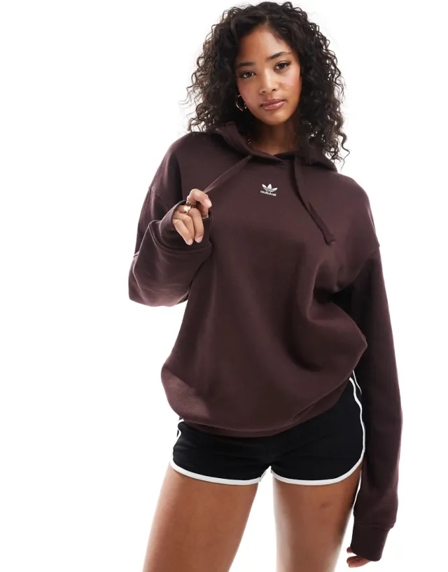 adidas Originals Womens Essentials Hoodie - Brown, Brown