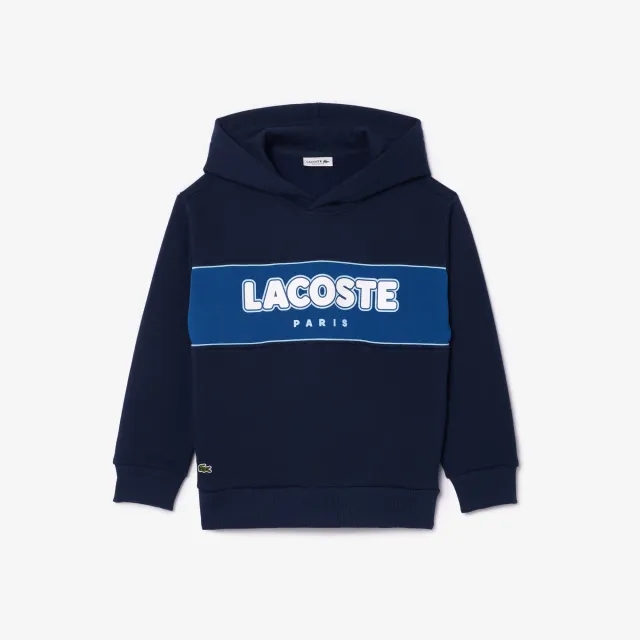 Lacoste Fleece Contrast Print Sweatshirt - Navy Blue / Blue