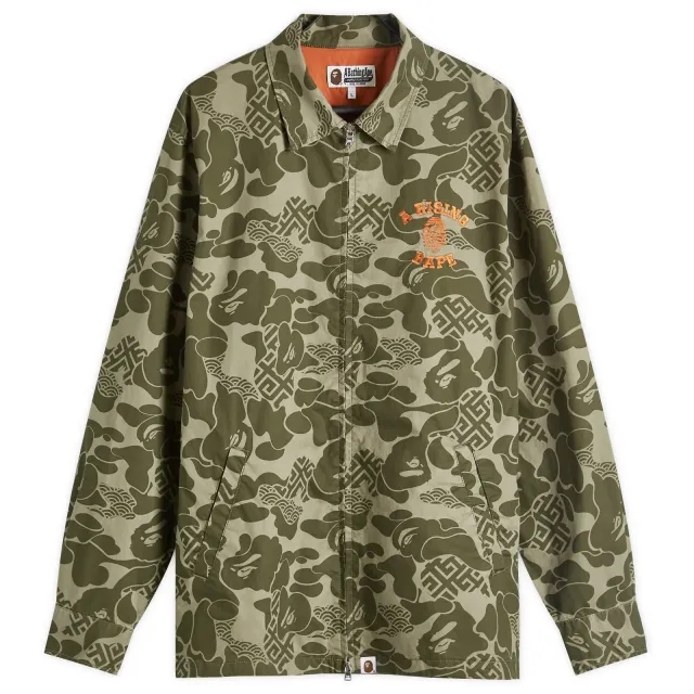 A Bathing Ape Men's Asia Camo Zip Jacket Olive Drab