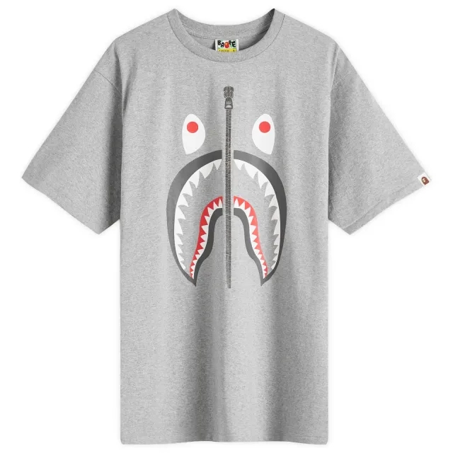 T-Shirt A Bathing Ape Shark Tee Gray Xxxl