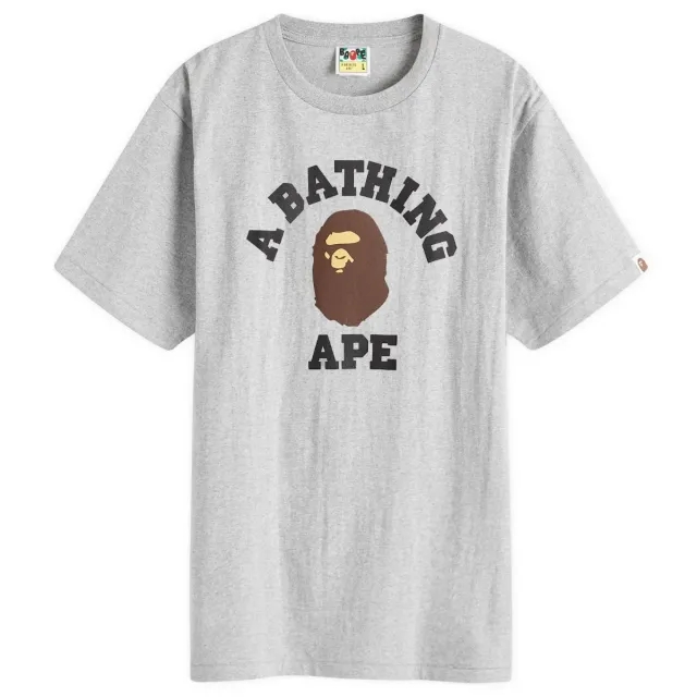 A Bathing Ape Men's College T-Shirt Grey